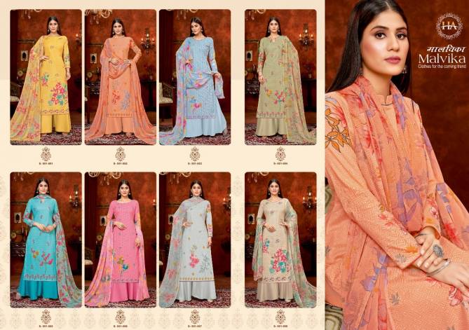 Harshit Malvika New Ethnic Wear Cambric Cotton Dress Material Collection